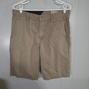 Volcom Chino Shorts Mens 32 Tan Frickin Modern Fit Khaki Skate Repreve
